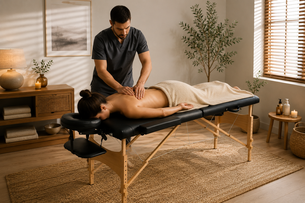 Table de Massage Pliante en Bois