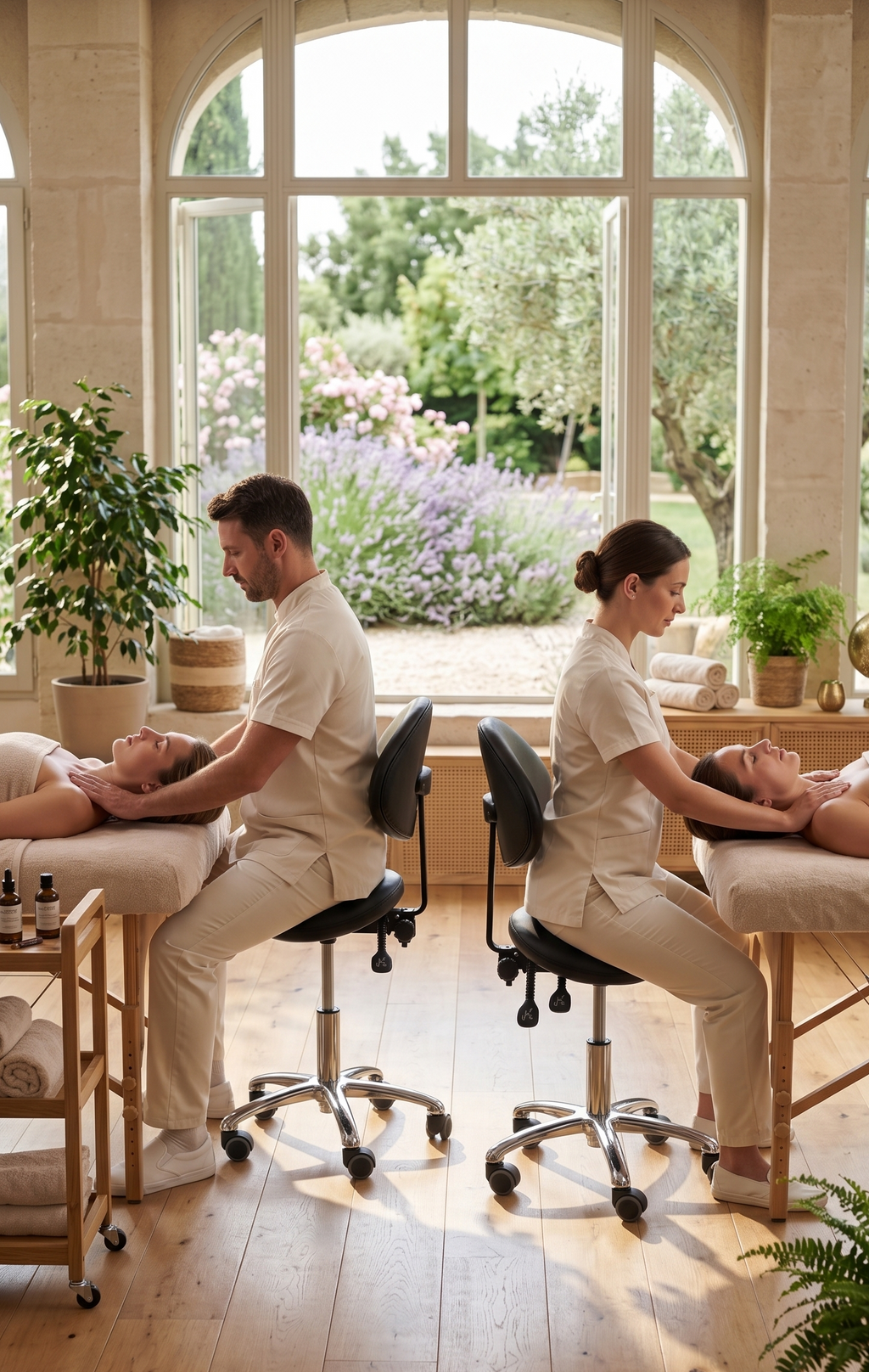 Tabouret de Massage Ergonomique avec Dossier